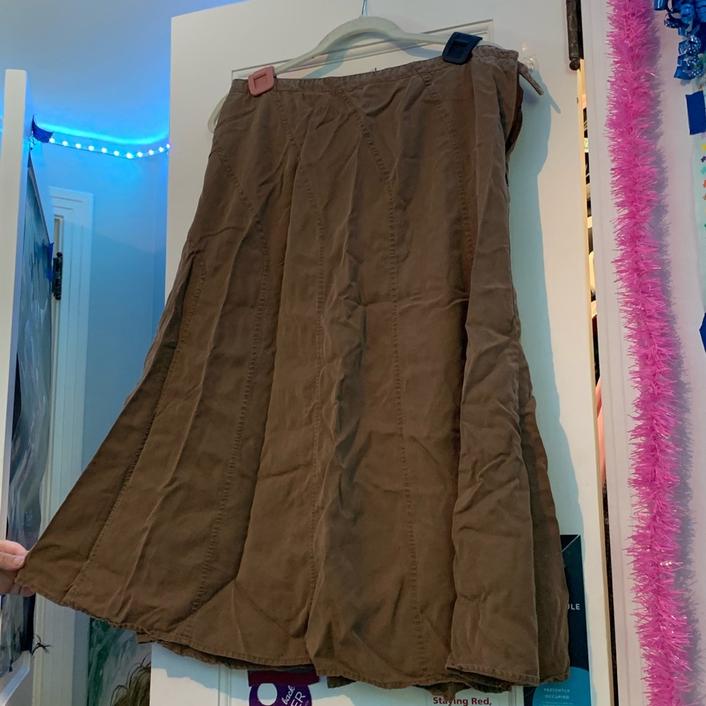 long brown skirt